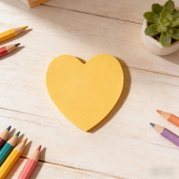 and Practical Heart Shaped Sticky Notes Set for Message Scenarios