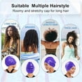 thumbnail image 4 of Meitianfacai Oversized Silicone Swimming Cap For Adults Large Head Coverage Waterproof Hair Protection Elastic Swim Cap For Long Thick Hair Pool Beach Use (Purple), 4 of 6