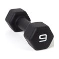 thumbnail image 1 of CAP Barbell, Black Neoprene Dumbbell, 9lb Single, 1 of 5