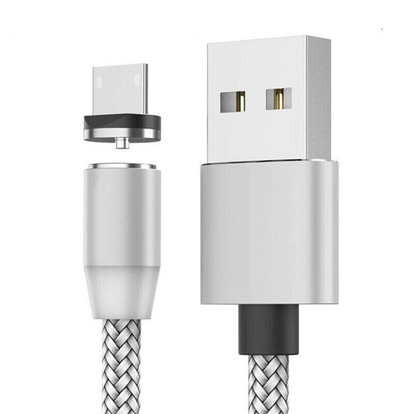 pitrice Led Indicator 360 Degree Round Charging Cable Universal Phone Nylon Braided Cord with Type-c Connector Wire
