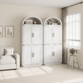 thumbnail image 5 of 72'' Tall Arched Bookcase with Doors, 4 Tier Display Bookshelf Storage Cabinet - Heavy Duty Construction, Modern Floor Standing Organizer for Home Office Living Room, 5 of 5