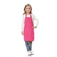 thumbnail image 1 of TOPTIE Kids Aprons with Pocket & Adjustable Strap, Child Chef Bib Apron for Kitchen Cooking Baking Painting-Hot Pink-S, 1 of 8