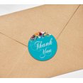 thumbnail image 3 of Darling Souvenir 45 Pcs Autocollants Ronds Floraux Turquoise Bleu Merci Bricolage Sceaux d'Enveloppe-1,6 Pouces, 3 of 4