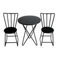 thumbnail image 2 of 1:6 Scale Outdoor Table Chair Set Miniature Garden Furniture Decor Black, 2 of 8