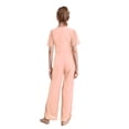 thumbnail image 2 of Kvysinly Combinaisons à Jambes Larges Scintillantes pour Filles avec Strass Col Rond Manches Courtes Rose 8, 2 of 5