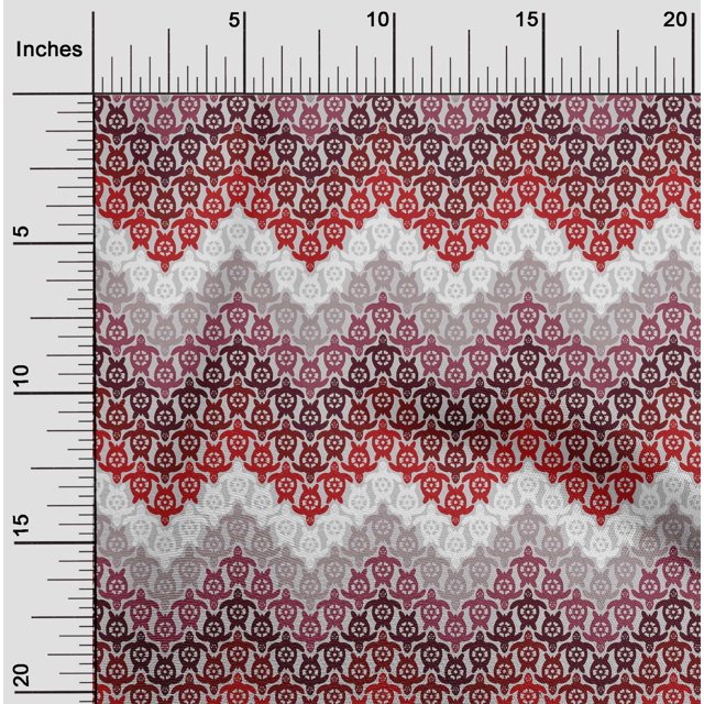 oneOone Viscose Jersey Maroon Fabric Turtle Block Craft Projects Decor Fabric Printed By The Yard 60 Inch Wide