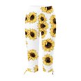 thumbnail image 4 of FNFYFH Clearance Womens Yoga Capris Fresh All Day,Yellow, 4 of 5
