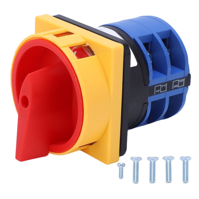 Changeover Switch, 2 Positions AC240V AC440V 32A Cam Selector Latching Switch Universal For Industrial