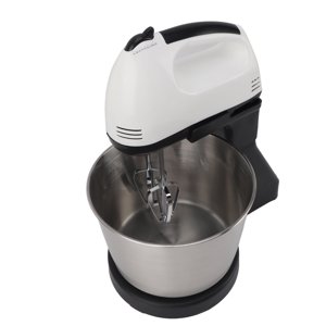 Batteur d'oeufs électriques, facile à utiliser ABS Mélangeur électrique à fouet de corps US Connecteur 110V 1.7L Bol en acier inoxydable pour boulangerie