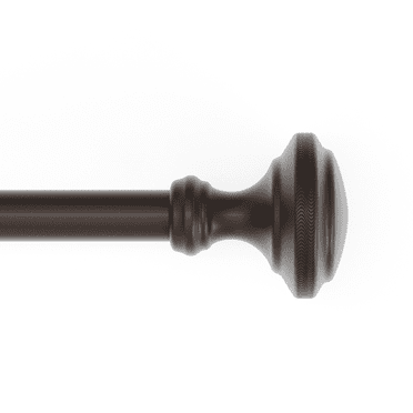 Mainstays 3/4" Bronze Sherry Trumpet Adjustable Single Curtain Rod Set, 30"-84"