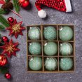 thumbnail image 1 of Meitianfacai 8cm Christmas Balls 9pcs Set Christmas Balls Sequins Lace Christmas Decoration Balls Christmas Gift Balls Christmas Tree Decoration, Green, 1 of 6