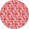 thumbnail image 1 of Ahgly Tapis Rond Lavable en Machine Intérieur Transitionnel Rose Saumon Clair, 4 Pieds Rond, 1 of 7