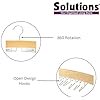 thumbnail image 3 of Solutions Your Organized Living Storage 6 Holes Wood Scarf Hanger Natural-Scarf Storage-Ring Hole Slots for Space Saving-Multipurpose Rack Organizer-Display Wood Hanger-pack of 1, 3 of 3