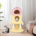 thumbnail image 2 of Gymax Monster-Themed Cat Tree w/ 2 Private Condos Long Plush Sisal Scratching Posts, 2 of 10