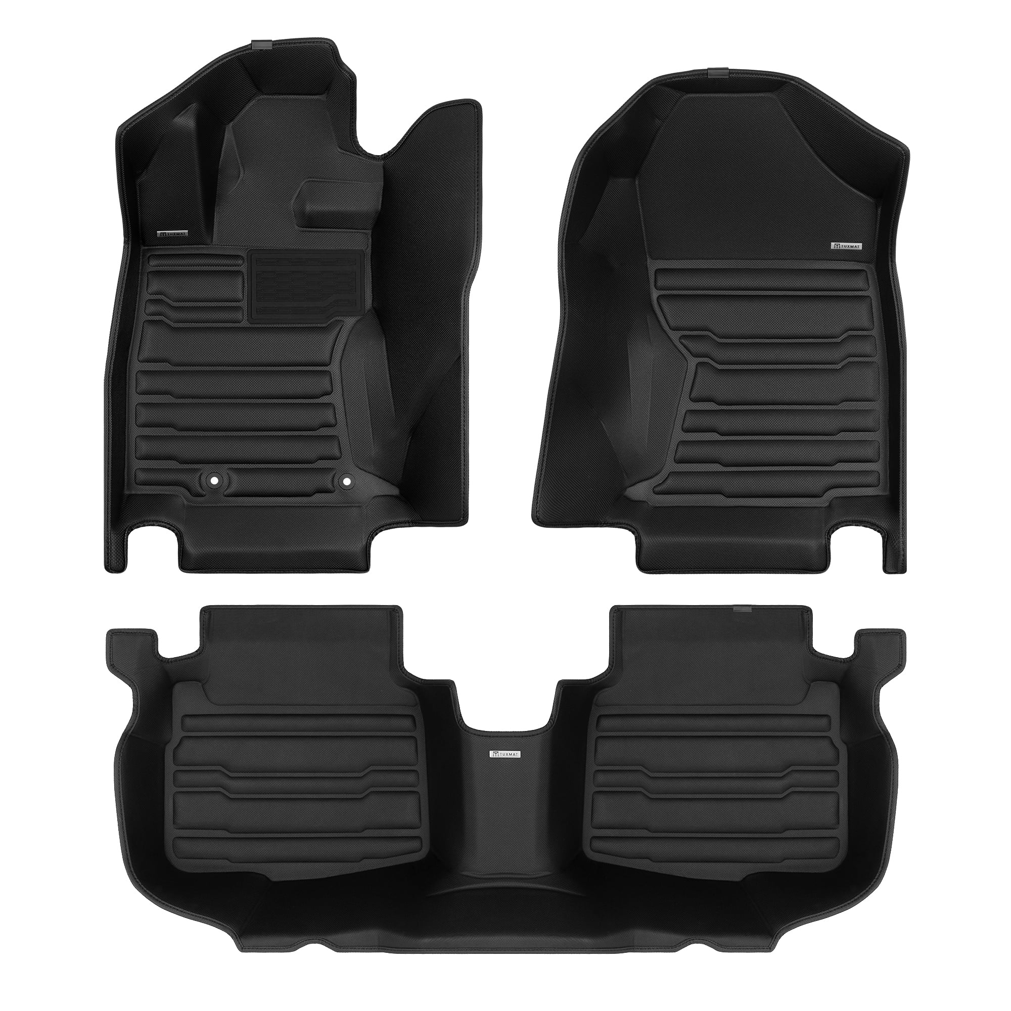 TuxMat - For Subaru Outback 2020-2025 Models - Custom Car Mats - Maximum Coverage, All Weather, Laser Measured - This Full Set Includes 1st and 2nd Rows