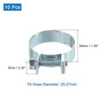 thumbnail image 2 of Unique Bargains 10Pack Mini Fuel Line Pipe Hose Clamp Clip, Adjustable 25-27mm, Zinc Plated, 2 of 5