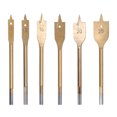 thumbnail image 2 of Flat Drill Bits Set, Durable Hex Shank Incisive Precise Positioning Spade Wood Drill Bit 6PCS  For Woodworking For Carpenter Silver,Golden, 2 of 8