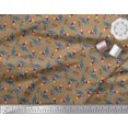 thumbnail image 3 of Soimoi Poly Georgette Fabric Text,Rugby Ball & Bird Cartoon Printed Craft Fabric by The Yard 52 Inch Wide, 3 of 3