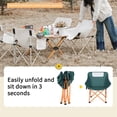 thumbnail image 3 of Chaise Pliante d'Extérieur Tabouret d'Extérieur Portable Chaise de Plage Résistante au Poids Camping, 3 of 7