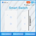 thumbnail image 4 of Riwcyla WiFi Panel Switch Home Smart Switch Panel LED Indicator Light Tempered Glass Panel Light Switch Work with App Wall Smart Switch, 4 of 6
