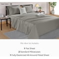 thumbnail image 3 of Softest Cotton Sheets Double Sheet Set Pc Set Thread Count Sateen Bedding Deep Pocket Sheets Cooling Sheets Double Size Sheets Breathable Bed Set (), 3 of 9
