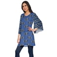 thumbnail image 2 of Moomaya Kurta Mini à Manches Kimono Tunique d'Été Kurtis Courts Imprimés pour Femmes, 2 of 5