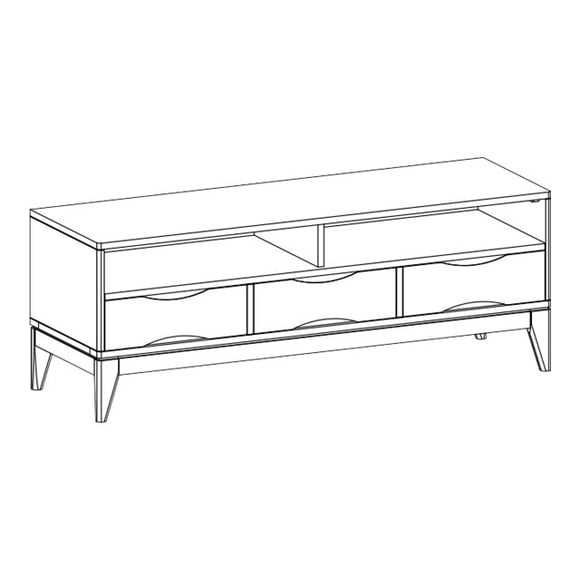 Harper Solid Hardwood 60 Inch Wide Mid-Century Modern Tv Media Stand In Walnut Brown For Tvs Up To 65 Inches