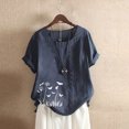 thumbnail image 1 of Babysbule Hauts pour Femmes Liquidation Mode Femmes Été Ample Imprimé T-Shirt à Col Rond Manches Courtes Blouse Décontractée Hauts, 1 of 3