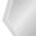 thumbnail image 3 of Kate and Laurel Rhodes Miroir Mural Hexagonal Moderne, Blanc, 31x22 Pouces, 3 of 5