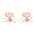 thumbnail image 2 of Maytalsory 1/2/3/5 Kitchen Hanger Self-adhesive Replacement Solid Color Punch-free 360 Degree Rotatable 6 Claw Detachable Mug Brush Rack Pink 2PCS, 2 of 6