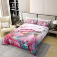 thumbnail image 2 of Erosebridal Housse de Couette pour Enfants Tortue de Mer 100 % Coton Format Simple, Ensembles de Literie Océan Rose Format Simple, Décor Côtier Marin, Réversible 2 Pcs (Sans Couette), 2 of 6