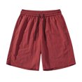 thumbnail image 1 of asjyhkr Men's Summer Shorts Lightweight Beach Elastic Waist Shorts Quick Drying Drawstring Beach Shorts with Pockets, 1 of 2
