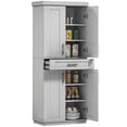 thumbnail image 1 of HOMCOM Modern Kitchen Pantry with Shelves, Grey, 1 of 10