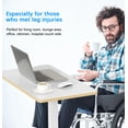 thumbnail image 3 of Bureau Debout Mobile en Forme de C, Table de Lit Réglable en Hauteur pour Ordinateur Portable pour Hôpital, Bureau, Maison, Table d'Appoint Portable de Chevet Ou de Sofa avec Roues Dissimulées, 3 of 9