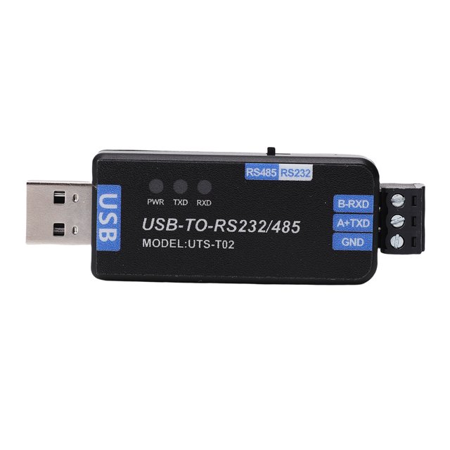 USB To 485 232 Industrial Adapter, Half Duplex Compact USB To 485 232 Converter Self Resetting Fuses Shock Proof Bidirectional Stable for Control
