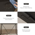 thumbnail image 4 of Pinmoco 3pcs Dining Table Set with 2 Benches Black Dining Room Table Set, 4 of 6