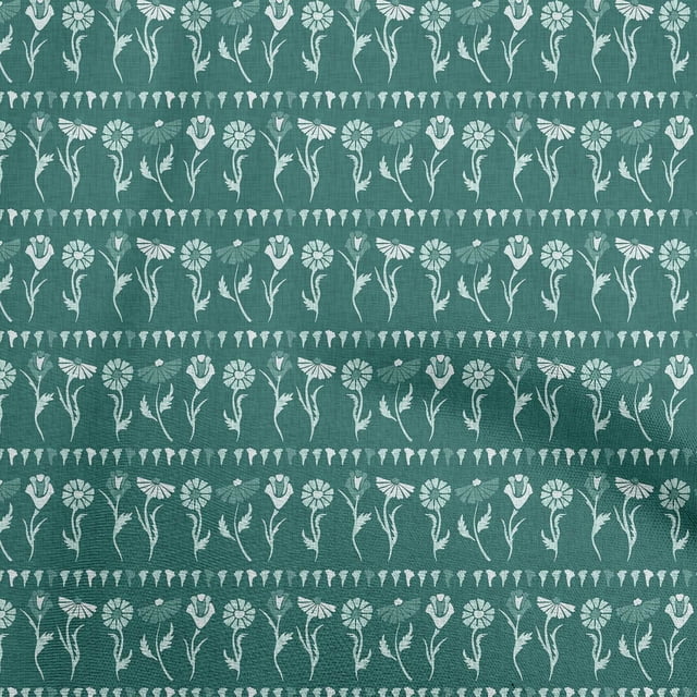 oneOone Silk Tabby Dark Green Fabric Block Craft Projects Decor Fabric Printed By The Yard 42 Inch Wide-XY