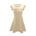 thumbnail image 4 of Robes d'Été Décontractées pour Filles Robe de Fête pour Enfants Manches à Volants en Maille Design en Ligne avec Poches pour 4 à 11 Ans, 4 of 4