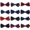 thumbnail image 4 of kurtrusly Men Colorful Pattern Formal Necktie Adult Male Business Meeting Wedding Polyester Yarn Bowtie, 4 of 8