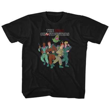 Real Ghostbusters The Whole Crew Black Children's T-Shirt