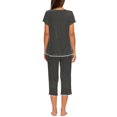 thumbnail image 3 of MINTLIMIT Ensembles de Pyjama Unis pour Femmes, Hauts à Manches Courtes et Pantalons Capri, 3 of 3