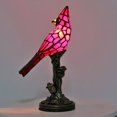 thumbnail image 1 of MesaSe Small Vintage Animal Style Stained Resin Red Cardinal Accent Table Lamp Battery Powered Desktop Oranment(Luminous), 1 of 2