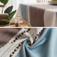 thumbnail image 3 of Cotton Linen Rectangle Tablecloth Table Cloth Heavy Weight Cotton Linen Dust-Proof Table Cover for Party Table Cover Kitchen Dinning(Blue,90*90cm), 3 of 6