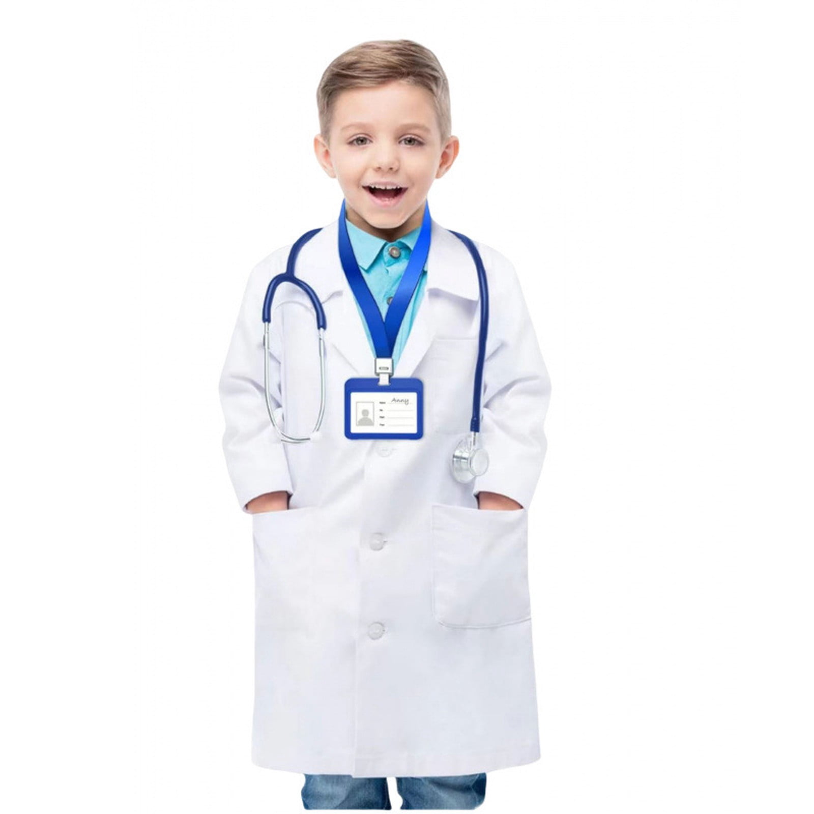 UJNDER Kid's White Lab Coat Doctor Play Costume for Role Play Dress Up ...