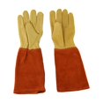 thumbnail image 4 of M/L/XL Cowhide Gardening Flower Pruning Long Sleeved Protective Gloves, 4 of 8