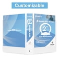 thumbnail image 2 of Comix Sturdy 2 inch 3 Ring View Binder, 2" Round Ring with 450-Sheet Capacity,6-Pack White 2mm-thick, 2 of 6