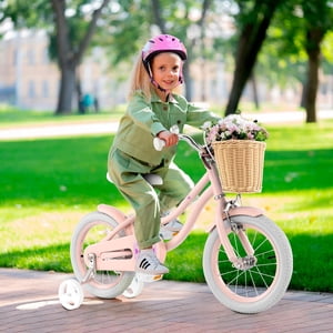 Gymax 14'' Retro Style Kids Bike Bicycle w/ Height Adjustable Handlebar & Seat Pink