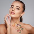 thumbnail image 2 of Unique Bargains 10 Pcs Realistic Temporary Tatto Mermaid Fake Tattoos Blue Purple Green, 2 of 5