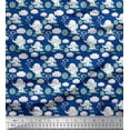 thumbnail image 1 of Soimoi Poly Georgette Fabric Cloud,Ball & Elephant Kids Printed Fabric 1 Yard 52 Inch Wide, 1 of 3