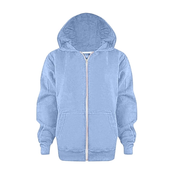 FhsagQ Hoodies Girls Hoodies Size 6 Blue Baby Kids Long Sleeve Letter Printed Hoodie Zipper up Sweatshirts Children Unisex Soft Coat Blouse with Pocket Hoodies for Girls 9-10 Sky Blue 3-4 Years